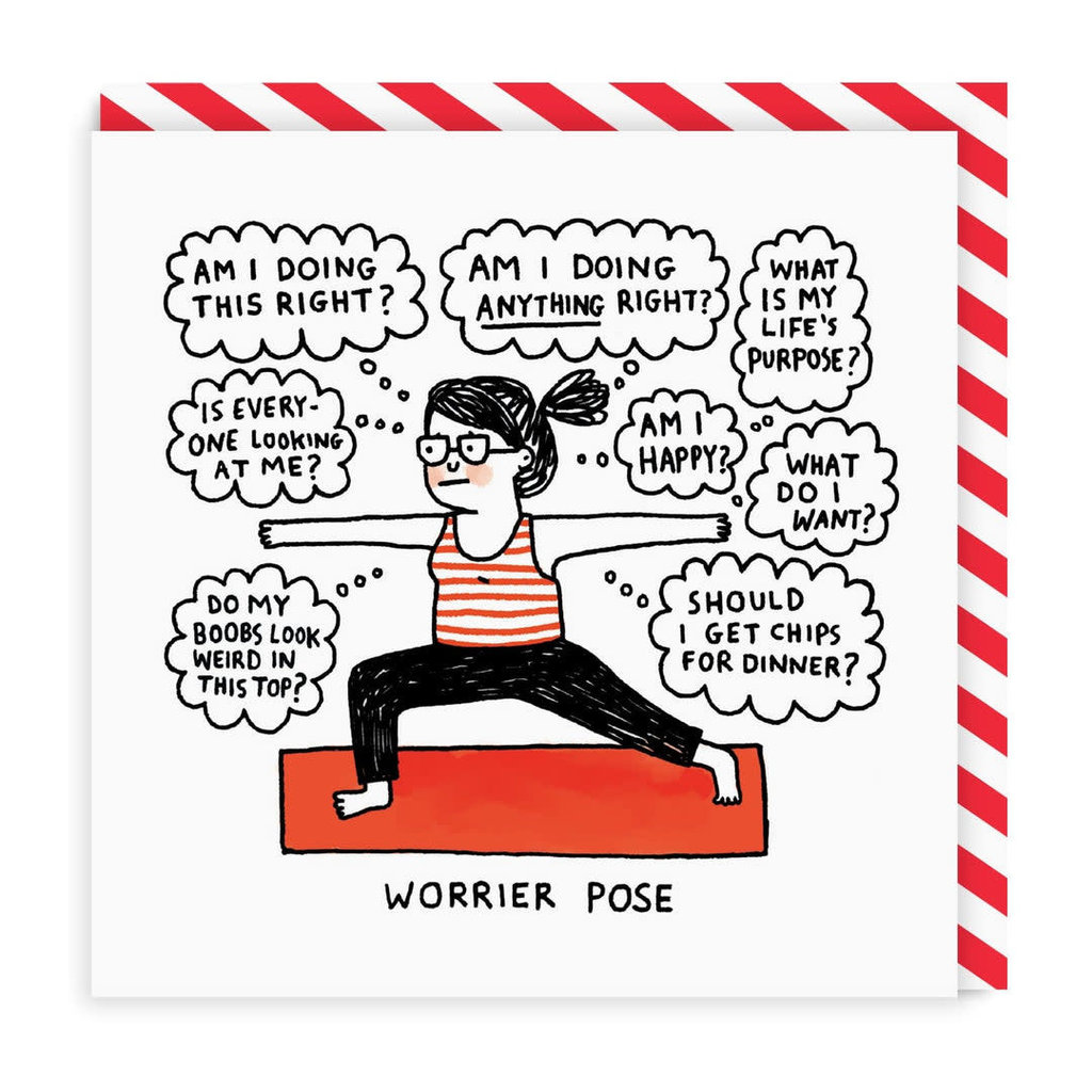 Ohh Deer Ohh Deer Worrior Pose Square Greeting Card