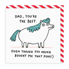 Ohh Deer Ohh Deer Dad Pony Square Greeting Card