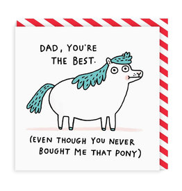 Ohh Deer Ohh Deer Dad Pony Square Greeting Card
