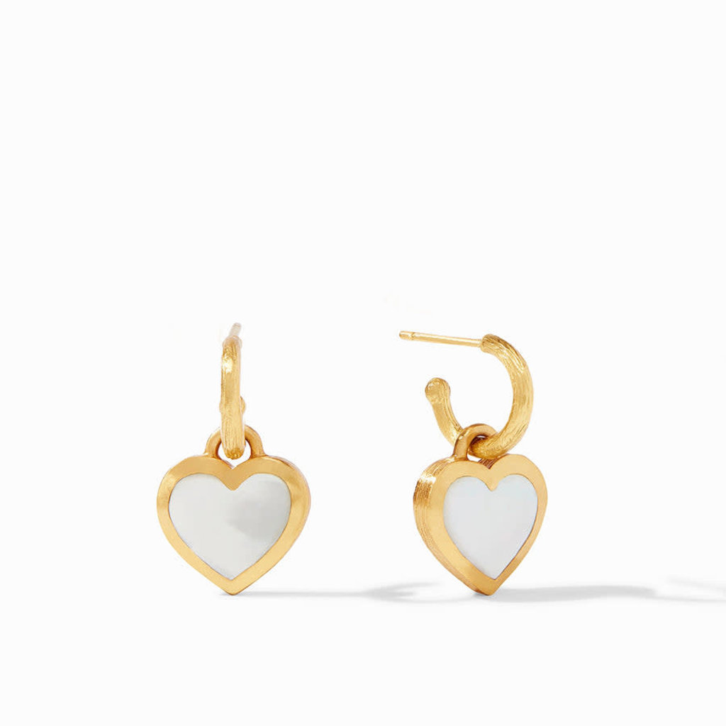 Julie Vos Julie Vos Heart Hoop & Charm Earring