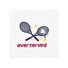 August Morgan August Morgan S/4 Cocktail Napkins -Overserved (Blue)