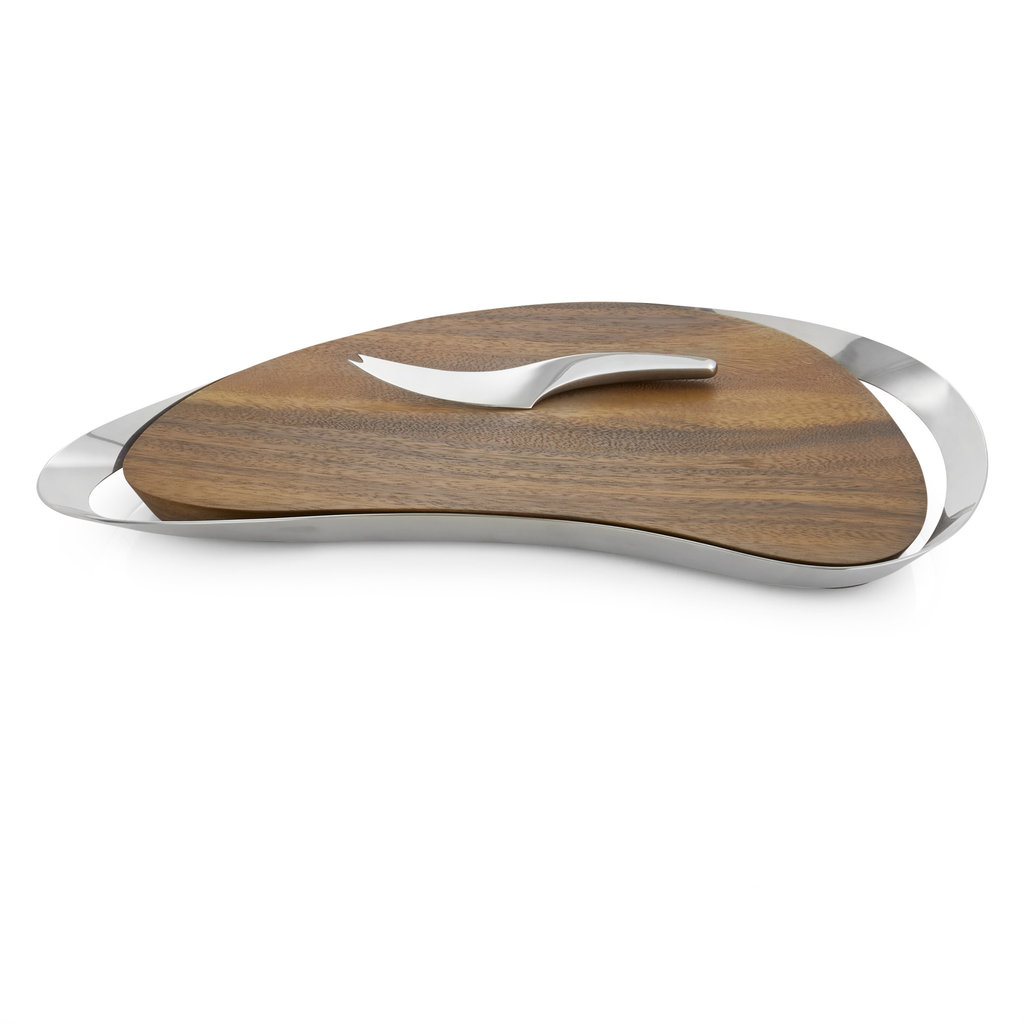 Nambe Nambé Pulse Cheese Board with Knife
