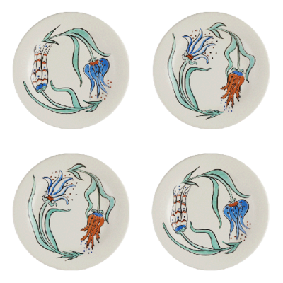 Gien France Gien Canapé Plates Set of 4 - La Favorite