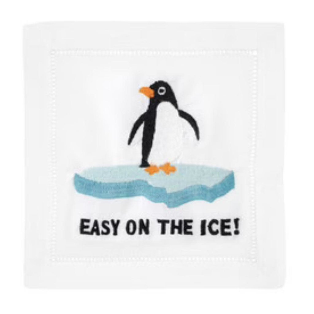 August Morgan August Morgan S/4 Cocktail Napkins - Easy on the Ice