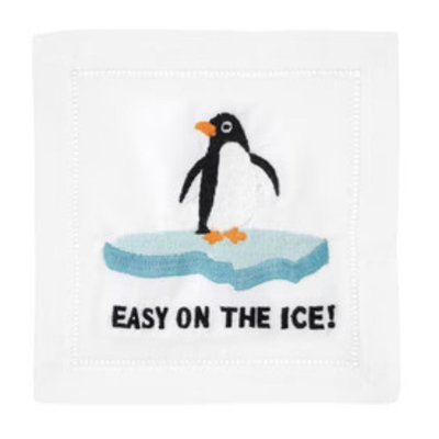 August Morgan August Morgan S/4 Cocktail Napkins - Easy on the Ice