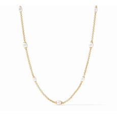 Julie Vos Julie Vos Marbella Station Necklace Gold Freshwater Pearl