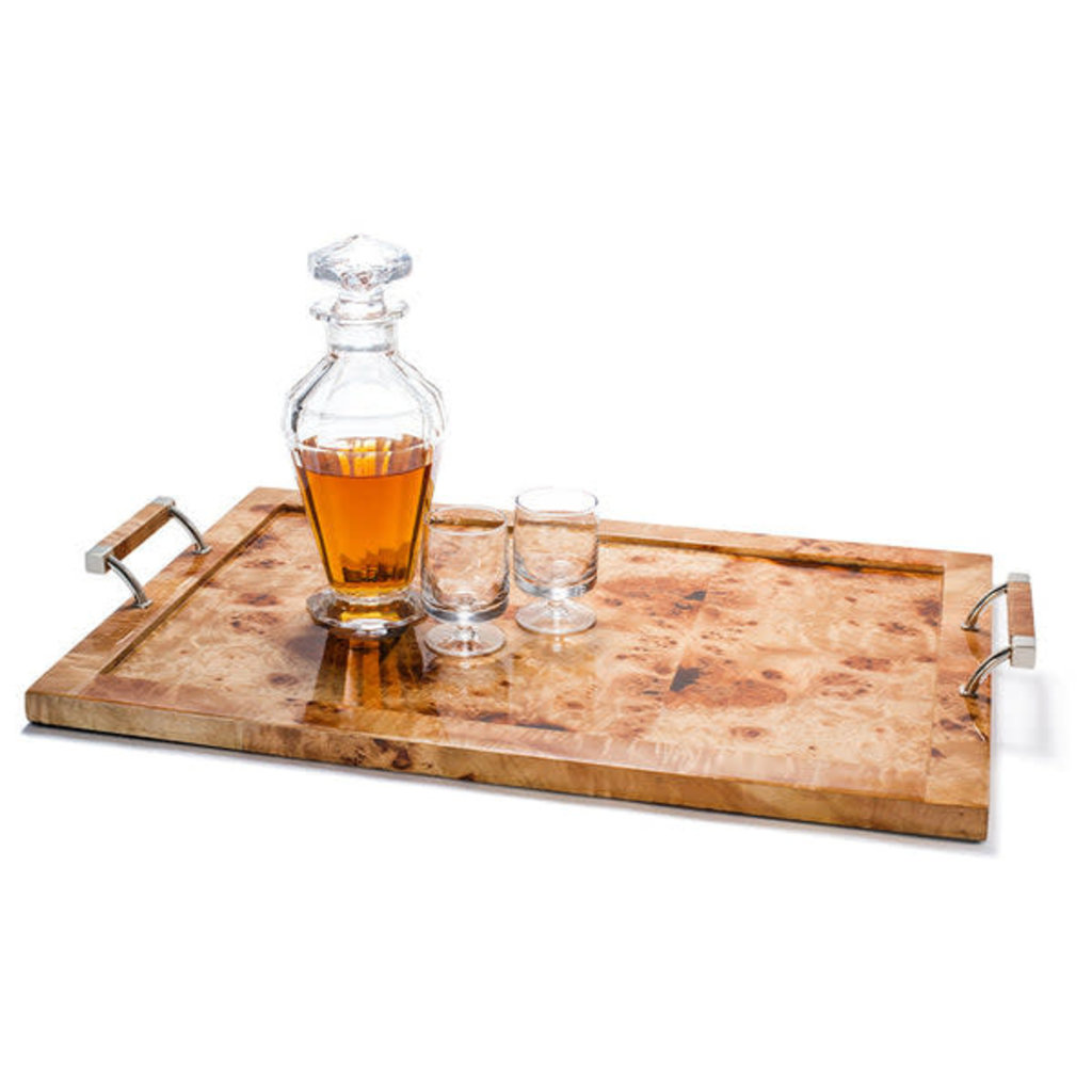 La Dorada La Dorada Burl Veneer Large Serving Tray