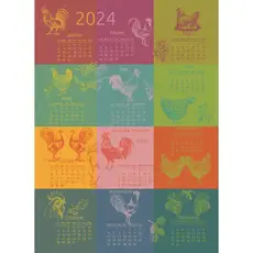 Garnier-Thiebaut Calendar 2024 Multi-Coloured Jacquard Kitchen Towel