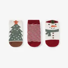 Elegant Baby Socks 0-12 Months —3 Pack Christmas