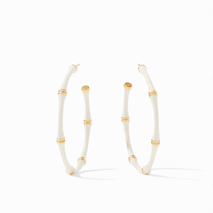 Enamel Bamboo Hoops