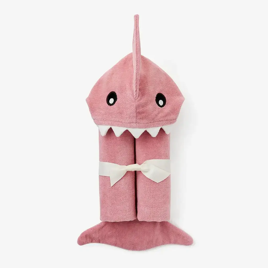 Elegant Baby Bath Wrap Mauve Shark