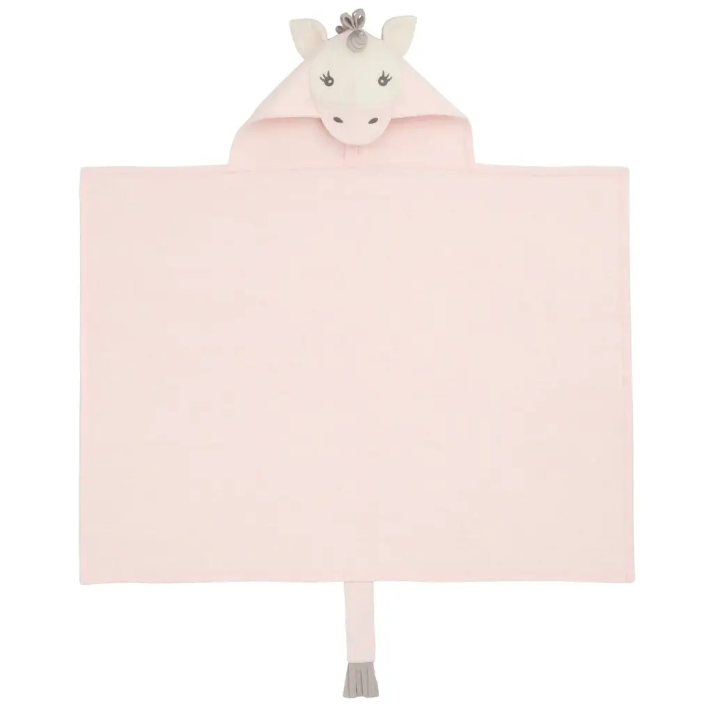 Elegant Baby Bath Wrap Pink Unicorn