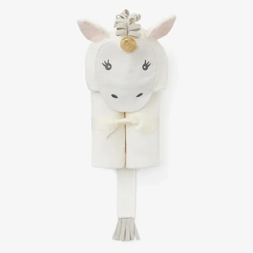 Elegant Baby Bath Wrap White Unicorn