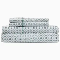 John Robshaw Textiles John Robshaw Sag Harbor Peacock Fitted Sheets