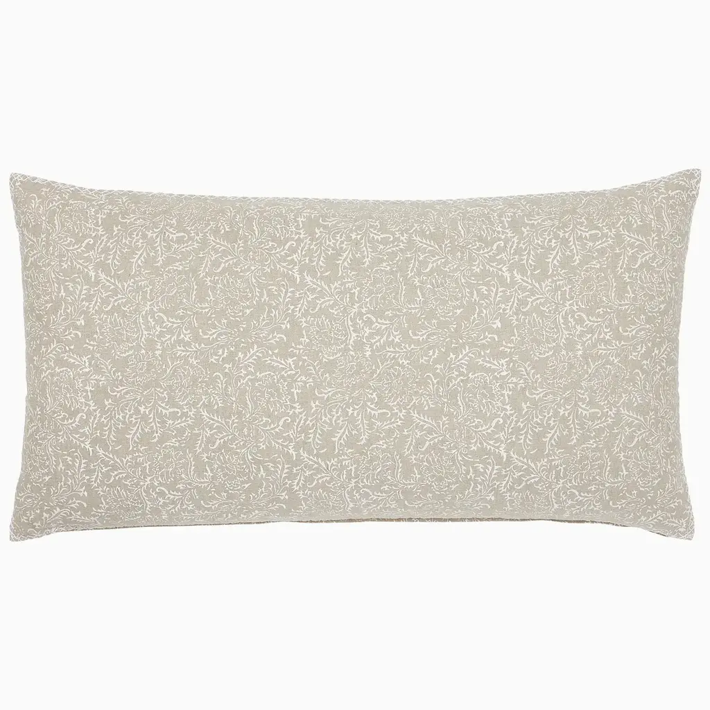 John Robshaw Textiles John Robshaw Avni Natural Decorative Bolster Pillow - Insert Sold Separately