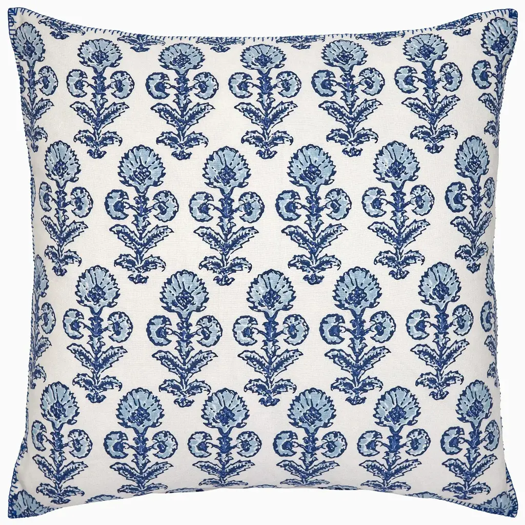 John Robshaw Textiles John Robshaw Ojas Indigo Decorative Euro Pillow - Insert Sold Separately