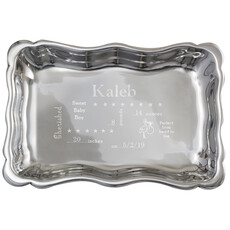 Salisbury Salisbury Cast Aluminum Birth Record Tray (Engraving Included)