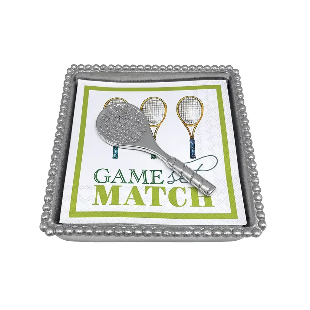 Mariposa Mariposa Game, Set, Match Beaded Napkin Box