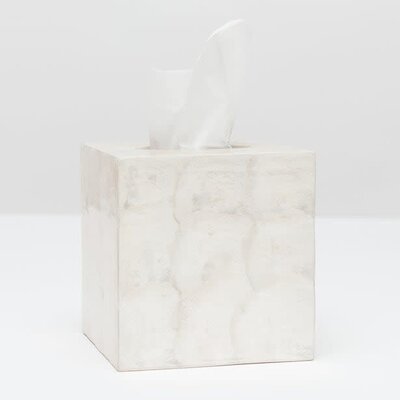 Pigeon & Poodle Pigeon & Poodle Andria Pearlized Square Tissue Box