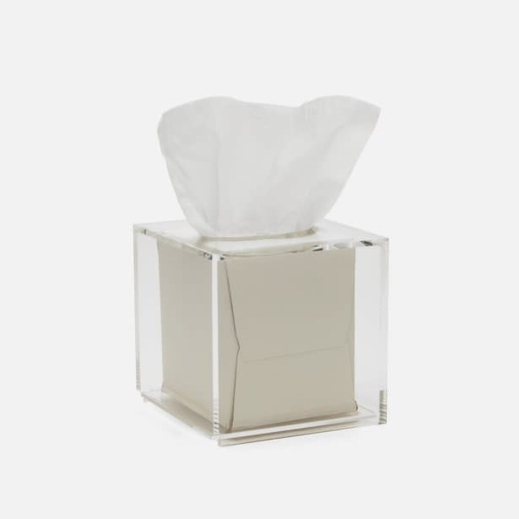 Pigeon & Poodle Pigeon & Poodle Monette Collection  Clear/Clear Square Tissue Box