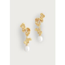 Anabel Aram Anabel Aram Orchid Jewelry Gold Pearl Drop Earrings