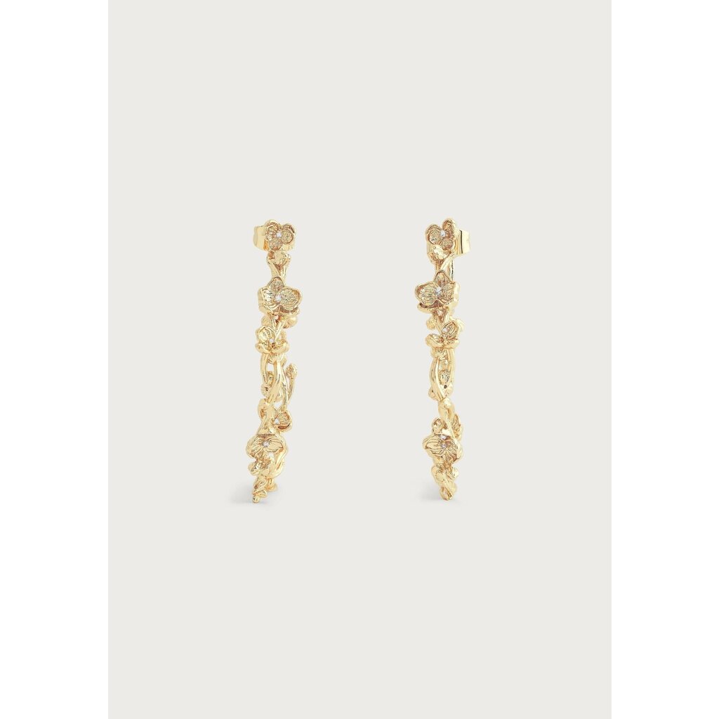 Anabel Aram Anabel Aram Orchid Jewelry Gold Hoop Earrings