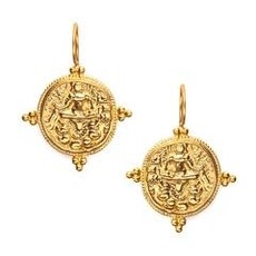 Sferra Julie Vos Quatro Coin Earring- Gold