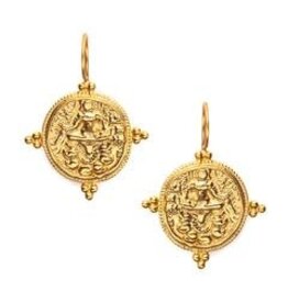 Sferra Julie Vos Quatro Coin Earring- Gold
