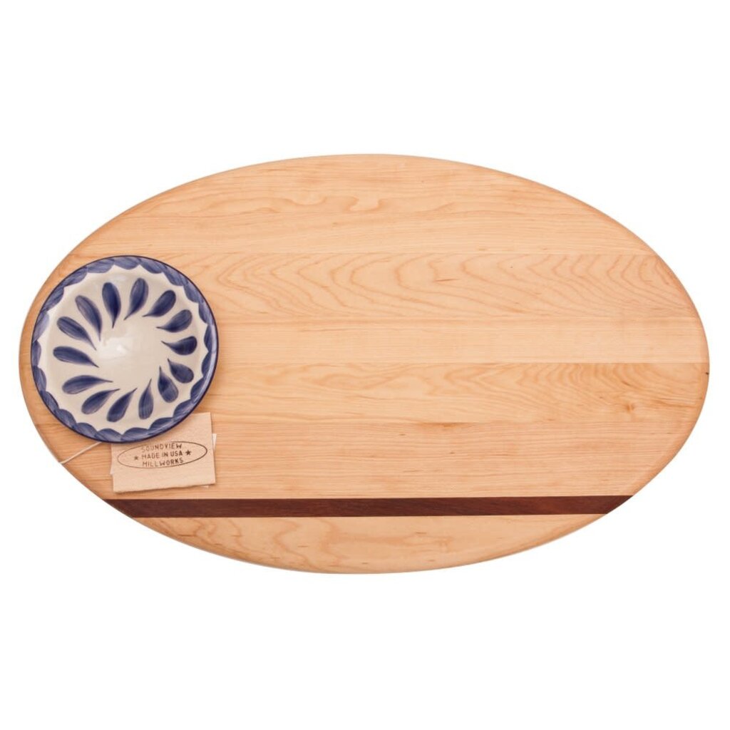 Soundview Millworks Soundview Millworks Oval Dip Board with Bowl Single Stripe