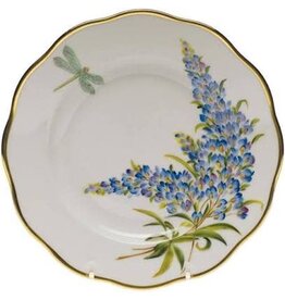 Herend Herend American Wildflowers Texas Bluebonnet Salad Plate