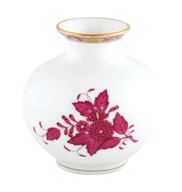 Herend Herend Chinese Bouquet Round Vase, Raspberry