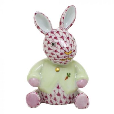 Herend Herend Raspberry Sweater Bunny Figurine
