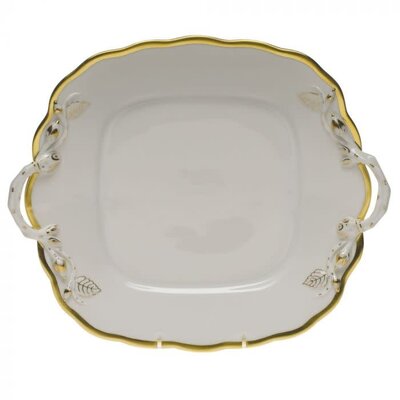 Herend Herend Gwendolyn Square Cake Plate with Handles