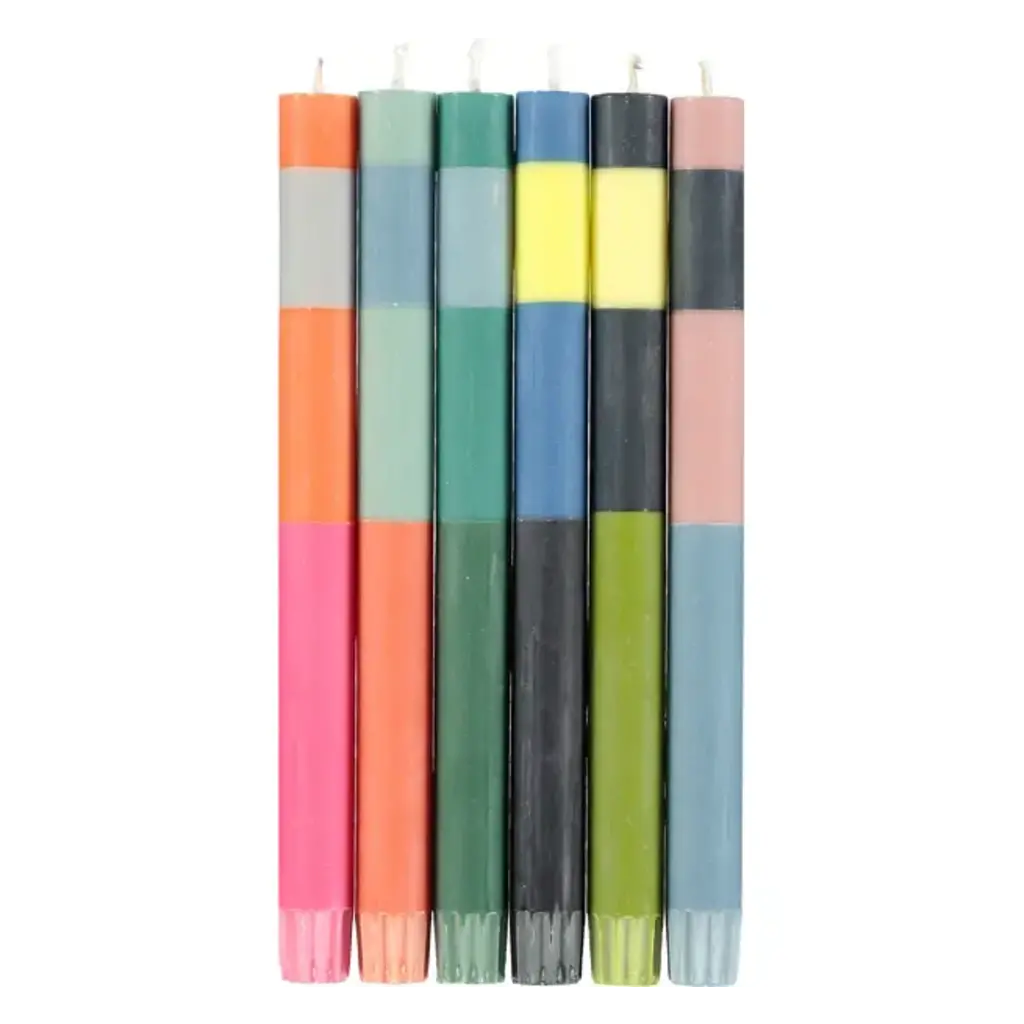 British Colour Standard British Colour Standard Striped Tapers (Set of 6) Color Block (Abstract)