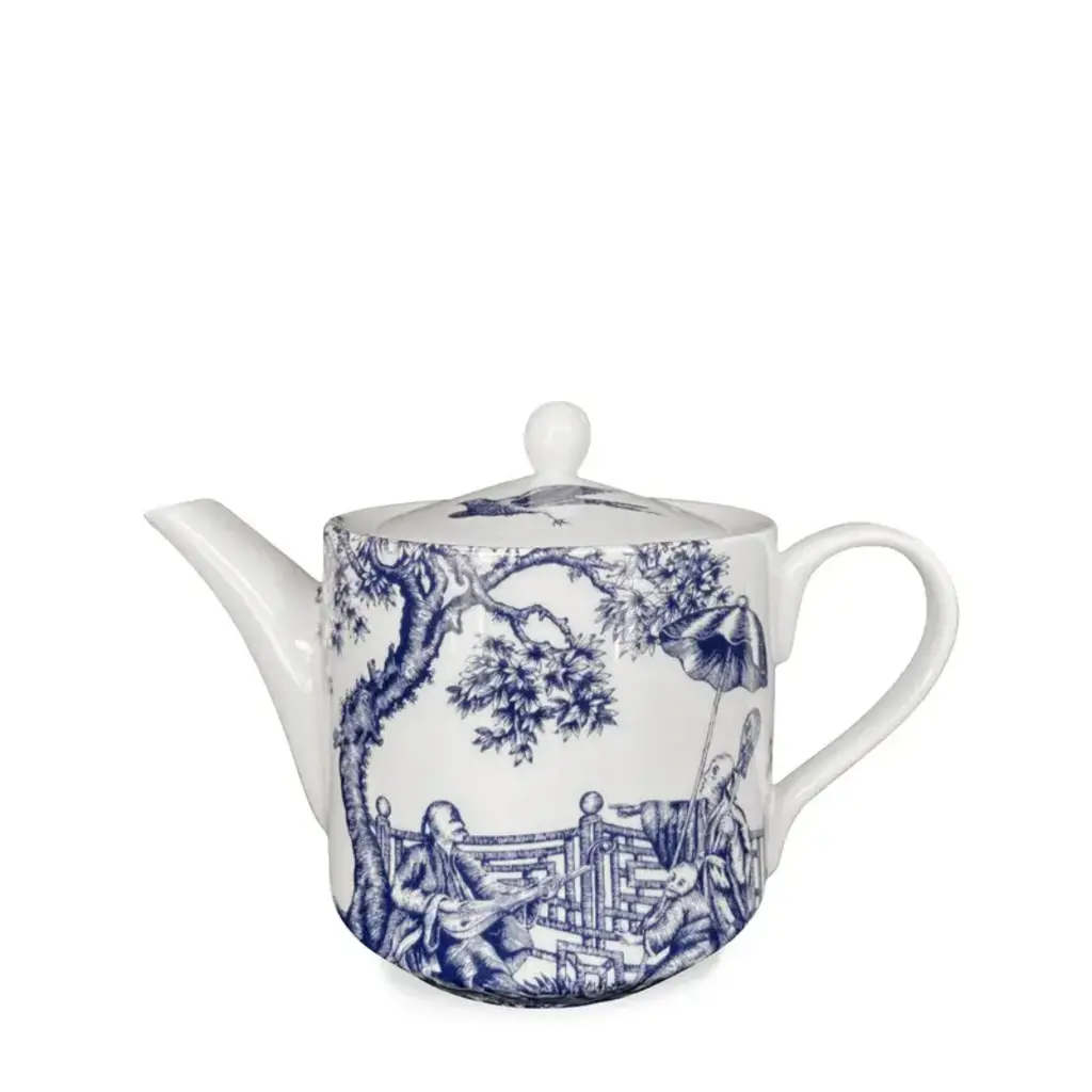 Caskata Caskata Chinoiserie Toile Petite Teapot