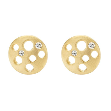 Dana Bronfman 18k Yellow Gold Coin Stud Earrings