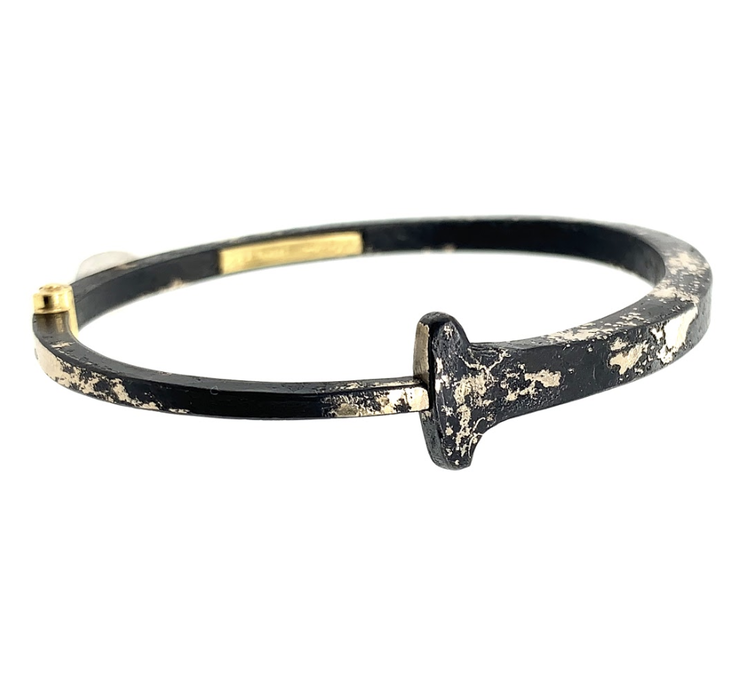 Pat Flynn 18K Palladium White Gold Dust Iron Nail Bracelet