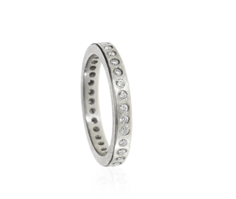 Todd Reed 391 Palladium and White Diamond Eternity Band