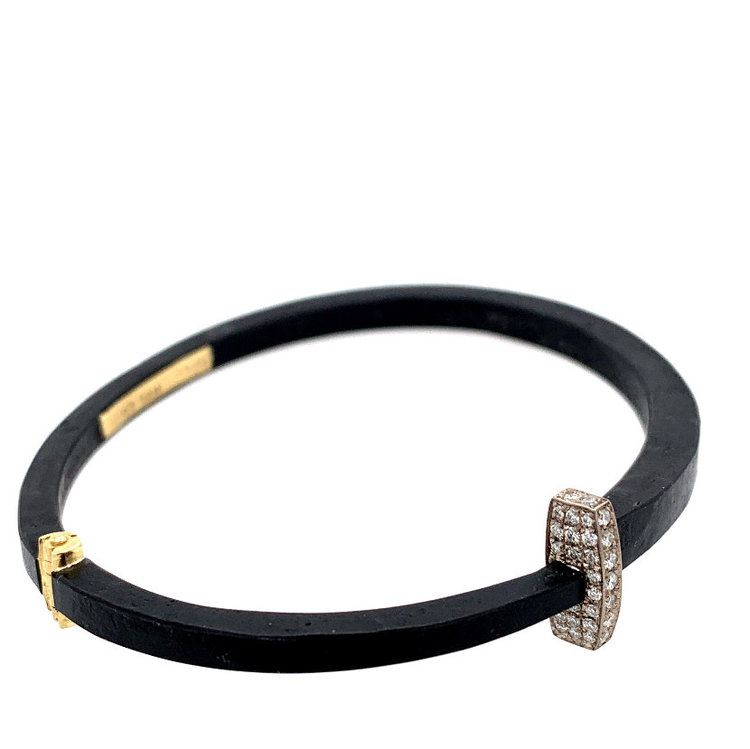 Pat Flynn Pave Head Nail Bracelet with Diamonds