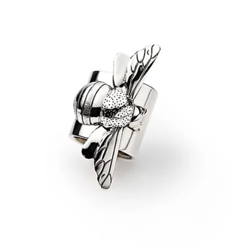 CFJ Bees Bombus Ring 25mm Silver