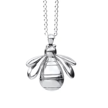 CFJ Bees Small Sterling Silver Bumblebee Pendant Necklace