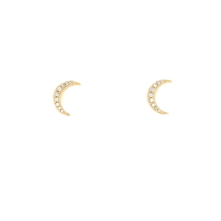 Elements by E79 Crescent Moon Stud Earrings