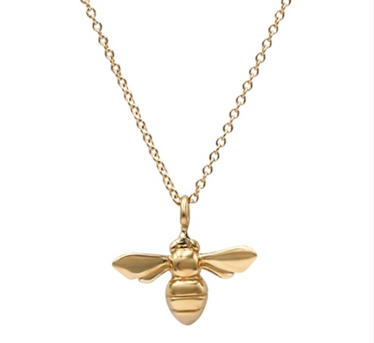 CFJ Bees Tiny Bee Pendant  Gold