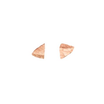 Dana Bronfman Mismatched Rose Gold Pyramid and Triangle Stud Earrings