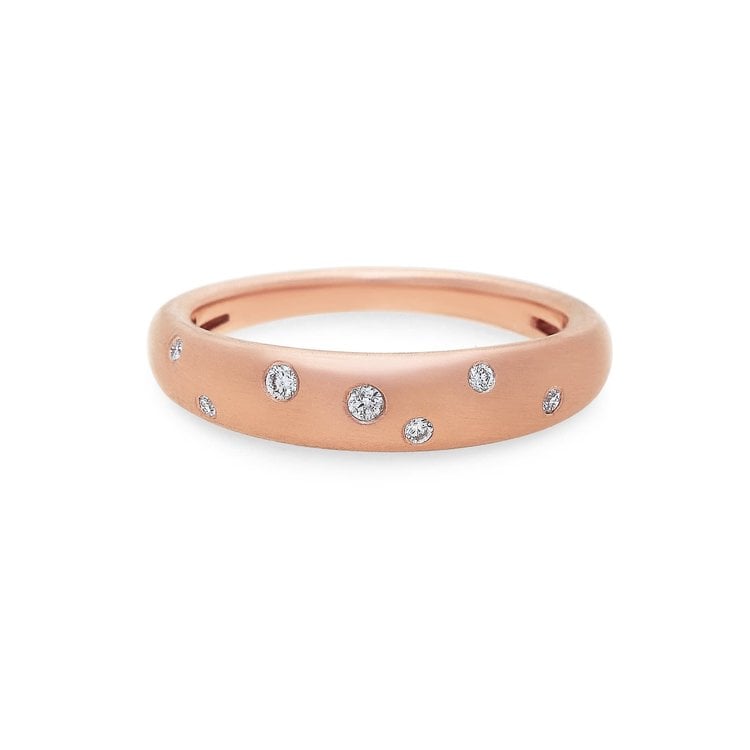 Dana Bronfman Sculpted Constellation Band, 18k Rose Gold, .07ct. Diamonds