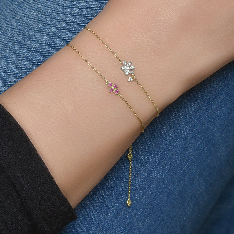 Jude Frances Petites Pave Paw Bracelet