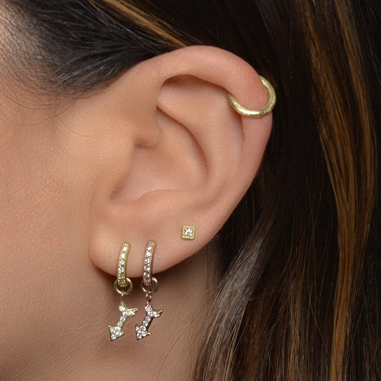 Jude Frances Petite Pave Diamond Arrow Charm