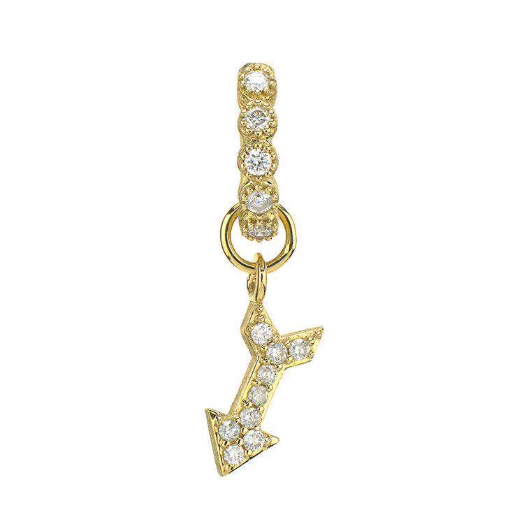 Jude Frances Petite Pave Diamond Arrow Charm