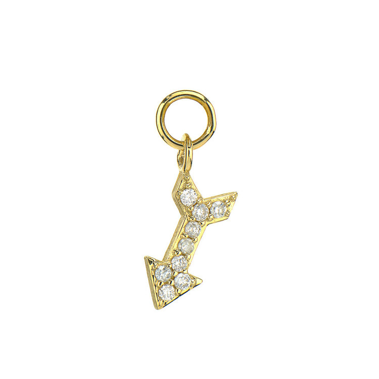 Jude Frances Petite Pave Diamond Arrow Charm