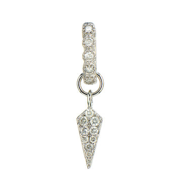 Jude Frances Petite White Gold Pave Dagger Charm